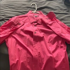 Express’s Men’s Pink Large Burton up dress shirt